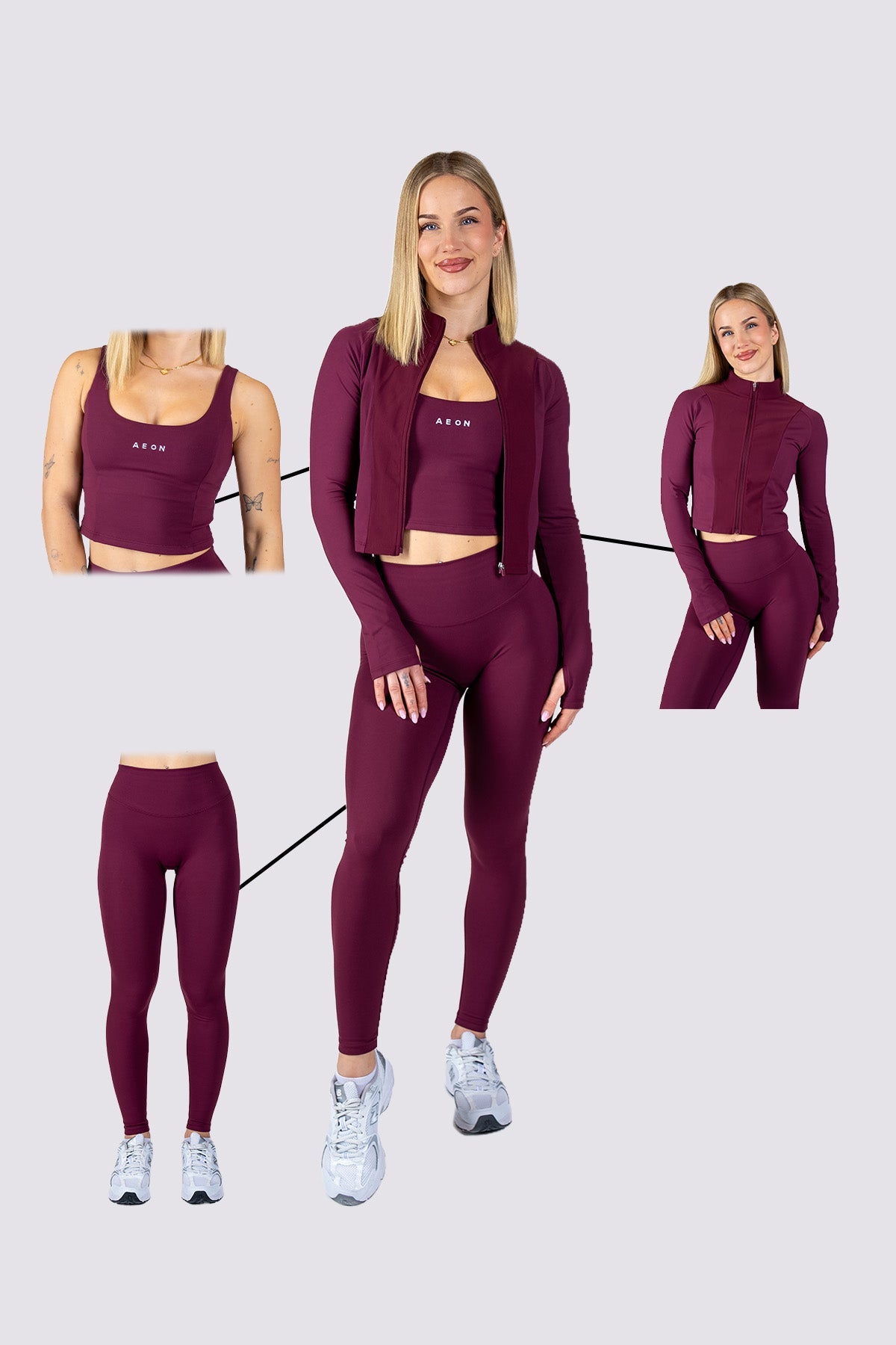 FLEXMOTION BUNDLE - BURGUNDY (3 - PIECE) - Aeon Athletics