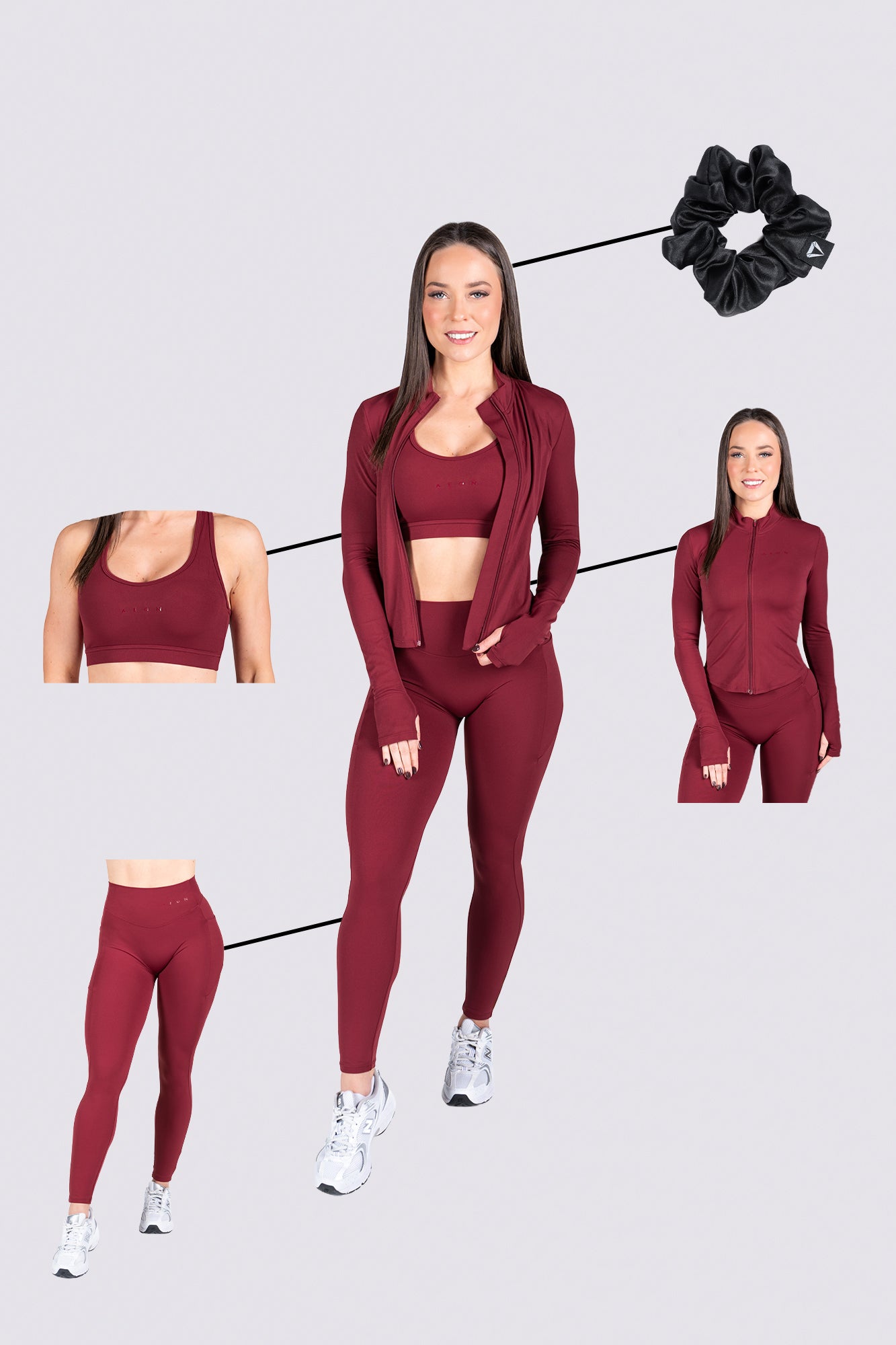 SECOND SKIN BUNDLE - WINE RED (4 - PIECE) - Aeon Athletics