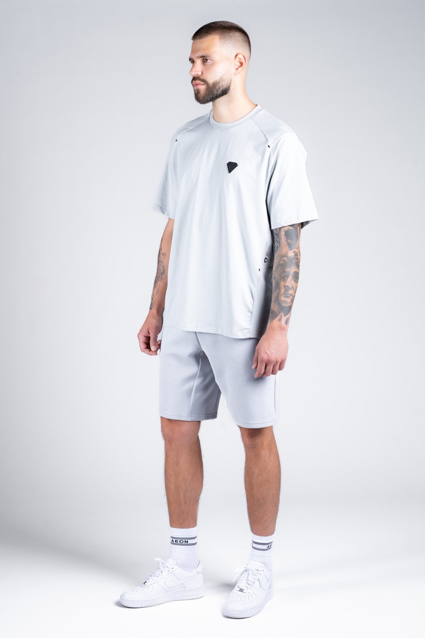 TECHPRO MENS SHORT BUNDLE - WOLF GREY (2 - PIECE) - Aeon Athletics