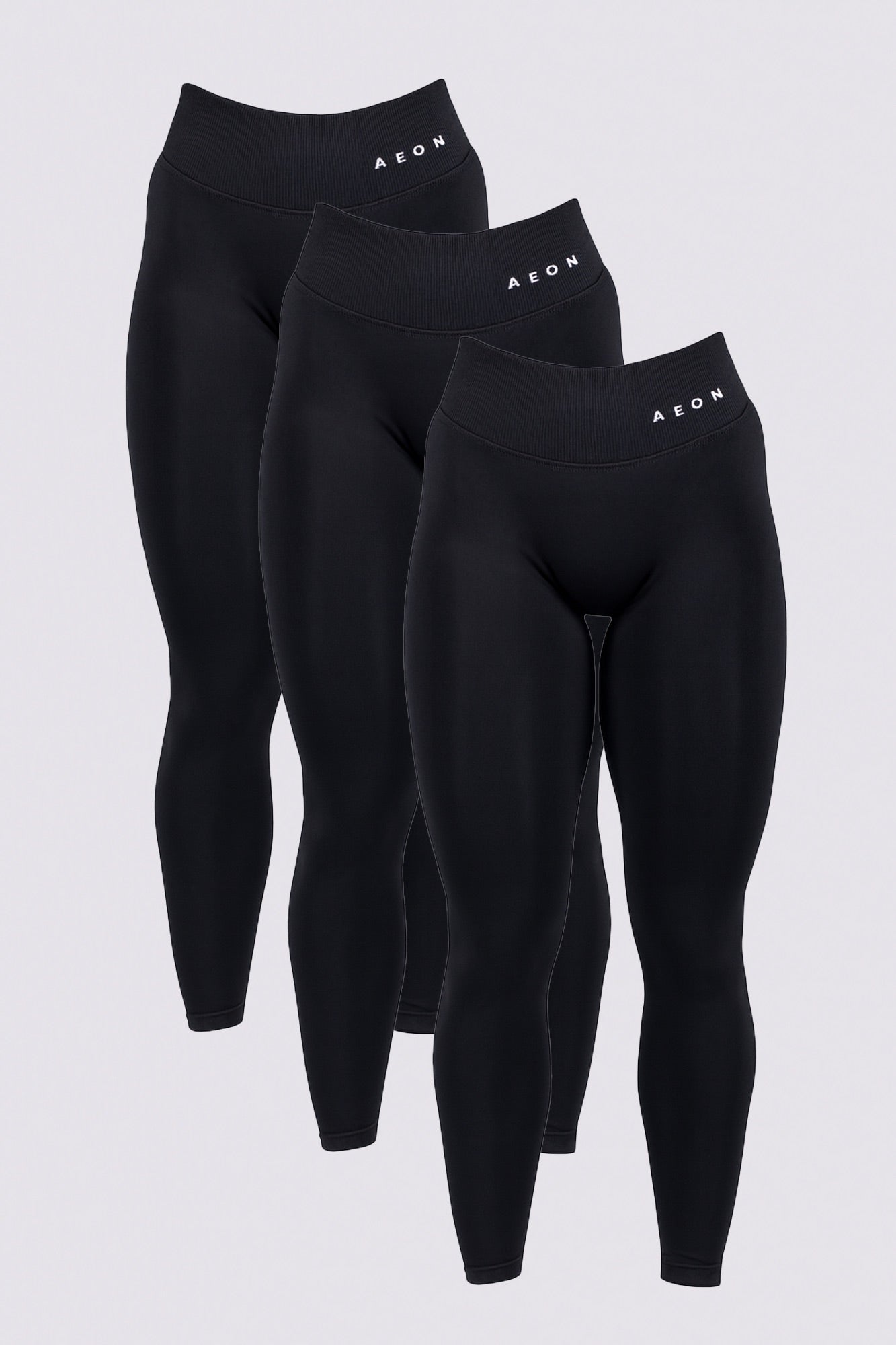 SIGNATURE SEAMLESS LEGÍNY BALÍČEK - BLACK (3-KUSY)