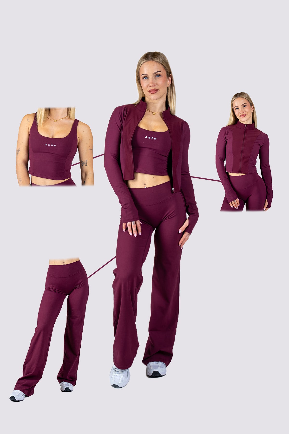 FLEXMOTION SADA - BURGUNDY (3-KUSY)